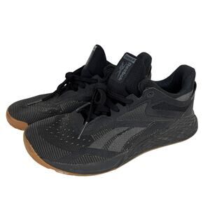 Reebok Nano X Cross Trainer Sneakers Shoes Black Gum Men 9 Black athletic FV6672